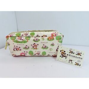 San-X Rilakkuma Panda Pouch Stationery Pencil Case with tags